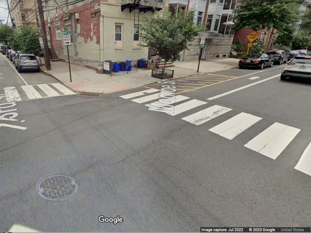 A water main break on Monroe Street in Hoboken will require repairs Monday.