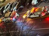 Salt trucks were out in Hudson County on Monday night.