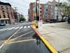 Even a short, heavy rain at high tide in Hoboken has caused puddling and flooding in low-lying parts of Hoboken. This was Monday morning.