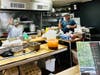The taco guys were busy at work this morning preparing for the 12-8 shift in a storefront next to Church Square Park.