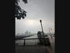 Skies have been hazy today. Pictured: Manhattan skyline as seen from Hoboken Tuesday morning.