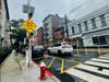 Hoboken at high tide on Saturday, Eighth Street and Willow Avenue.