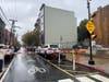 Hoboken, around 8:30 a.m. The next block was flooded.