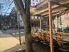 Outdoor dining in Hoboken, November 2020.