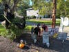 Tombstones added to a Ridgewood home this week were meant to reflect 3 "scary" controversies in town.
