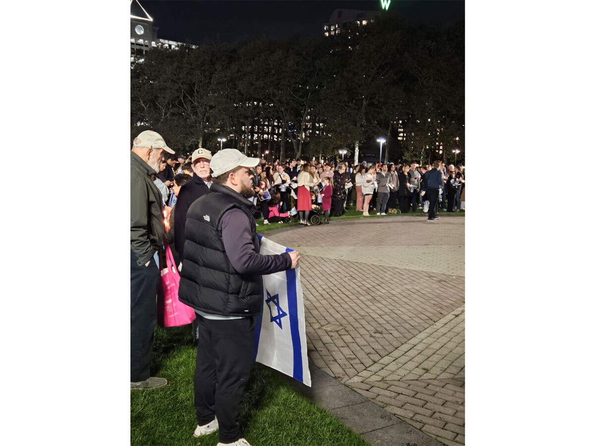 New Jersey Gov. Phil Murphy was among those attending a vigil in Hoboken on Tuesday for victims of terror attacks in Israel over the weekend. 