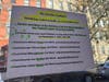 A protest before the City Council's recent parklet vote, posted in a parklet.