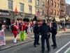 Police patrols were beefed up in mile-square Hoboken this weekend as young folks come to party.