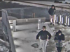 The Hoboken police are seeking seven "persons of interest" in connection with a January carjacking, they said. Three people are pictured on the staircase at the Stevens Institute of Technology.