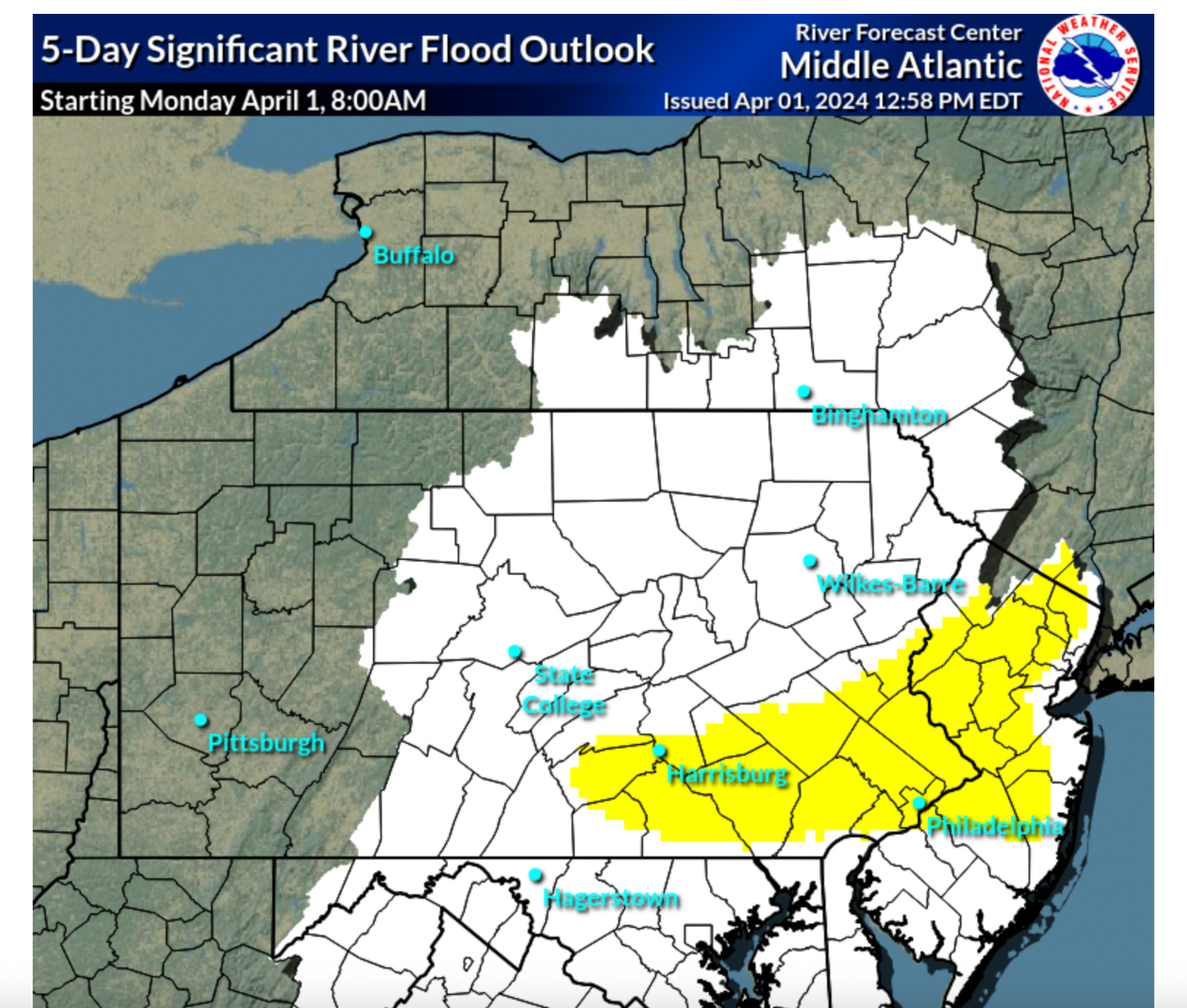 Flooding, Wind Gusts In Forecast For Bergen County: See NWS Map ...