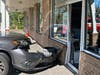 A car crashed into a nail salon in Ridgewood on Monday.