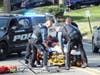First responders rushed to a Mahwah intersection Tuesday night after a bicyclist was struck.