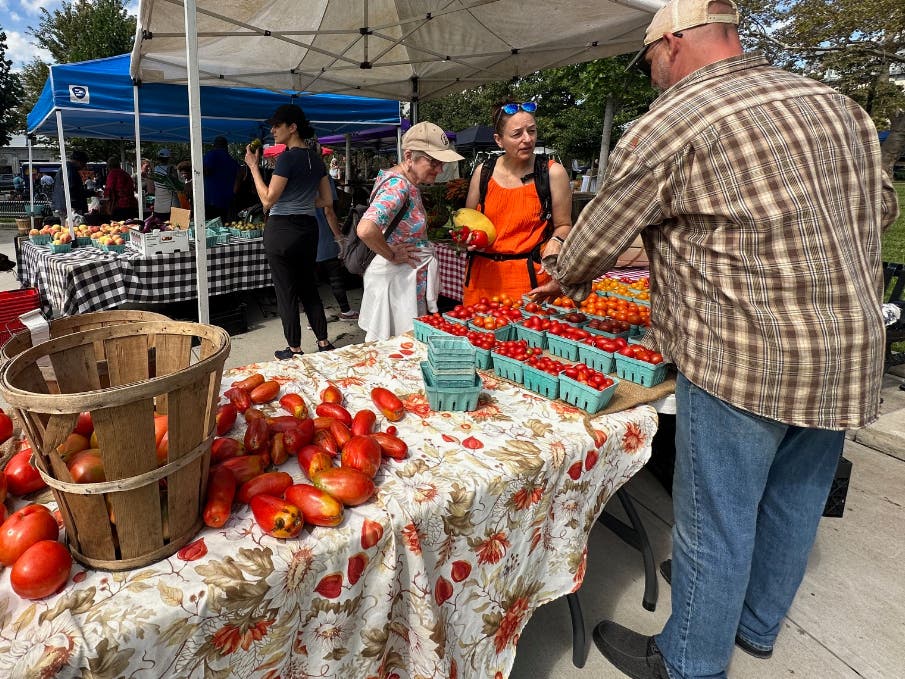 TOMATO, TOM-AH-TO: There are many more items for sale than just fruits and vegetables and the farmers' markets in Hoboken and Jersey City, including meats, pasta, and desserts.