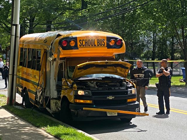 School Bus Crashes Through Several Utility Poles In Paramus | Paramus ...