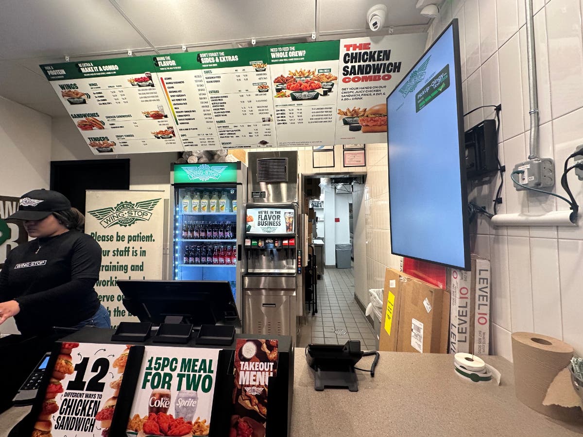 Wingstop has moved into a slim space on the main street in Hoboken.