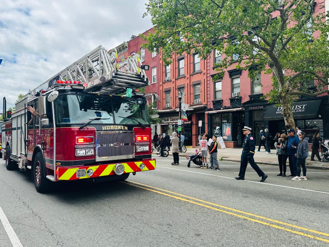Hoboken's firefighters this weekend, during the Sesquicentennial Parade.