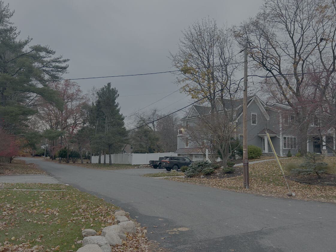 Zack Fox's home, and his six-foot vinyl fence.