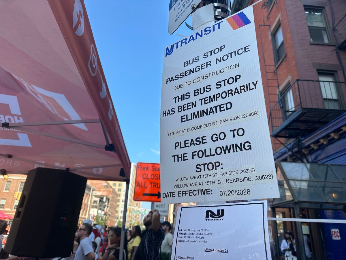 Roads will be closed at both ends of Hoboken.