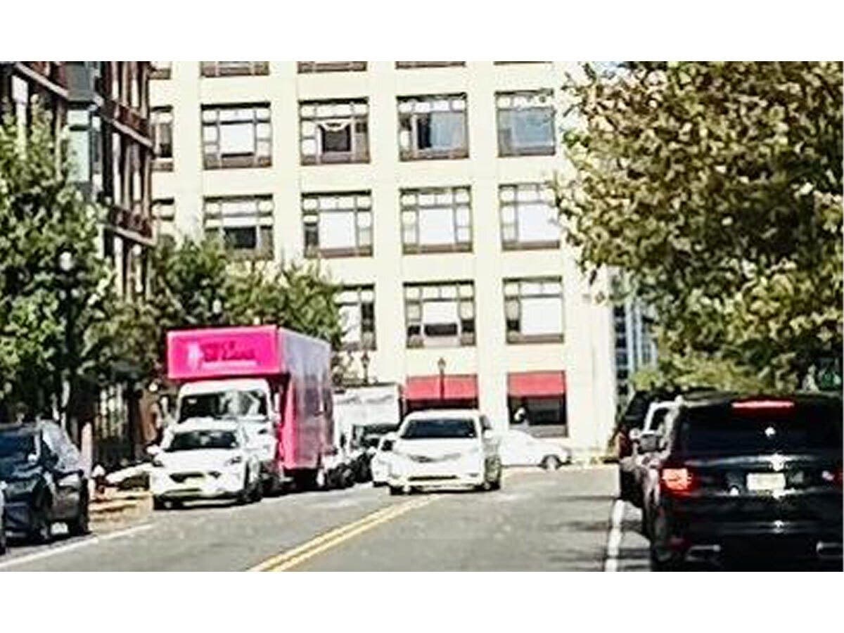Looking north toward Fifteenth and Hudson streets, Monday afternoon.