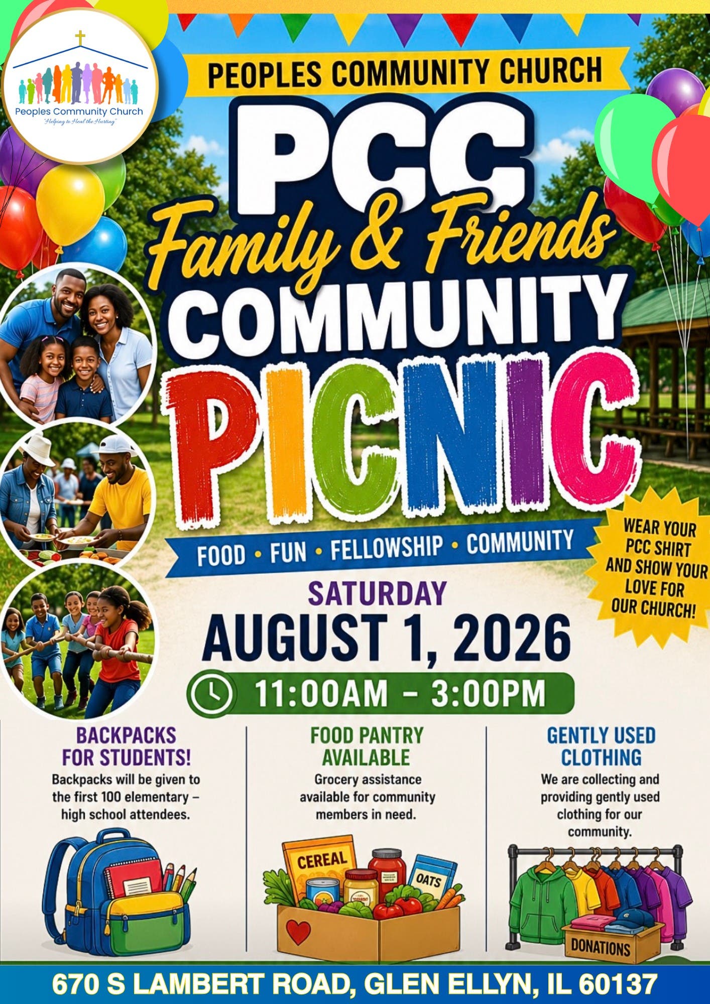 Peoples Community Church Annual Family & Friends Community Picnic 