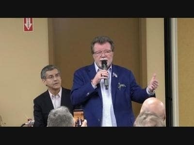 Businessman Rick Heidner, a Republican candidate for Illinois governor, during a forum in East Dundee on Jan. 19, 2026. 