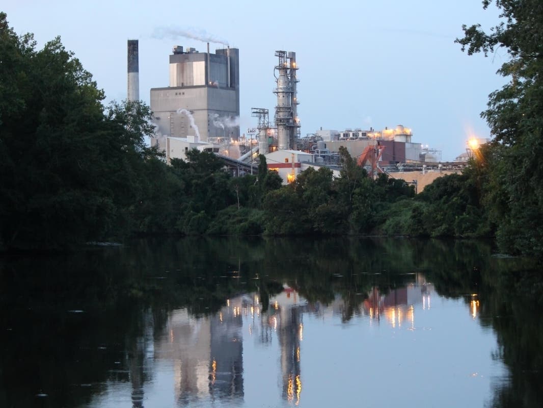 The International Paper mill at Franklin, Va., photographed in August 2019, is one of the largest users of groundwater in the Eastern Virginia Groundwater Management Area. 
