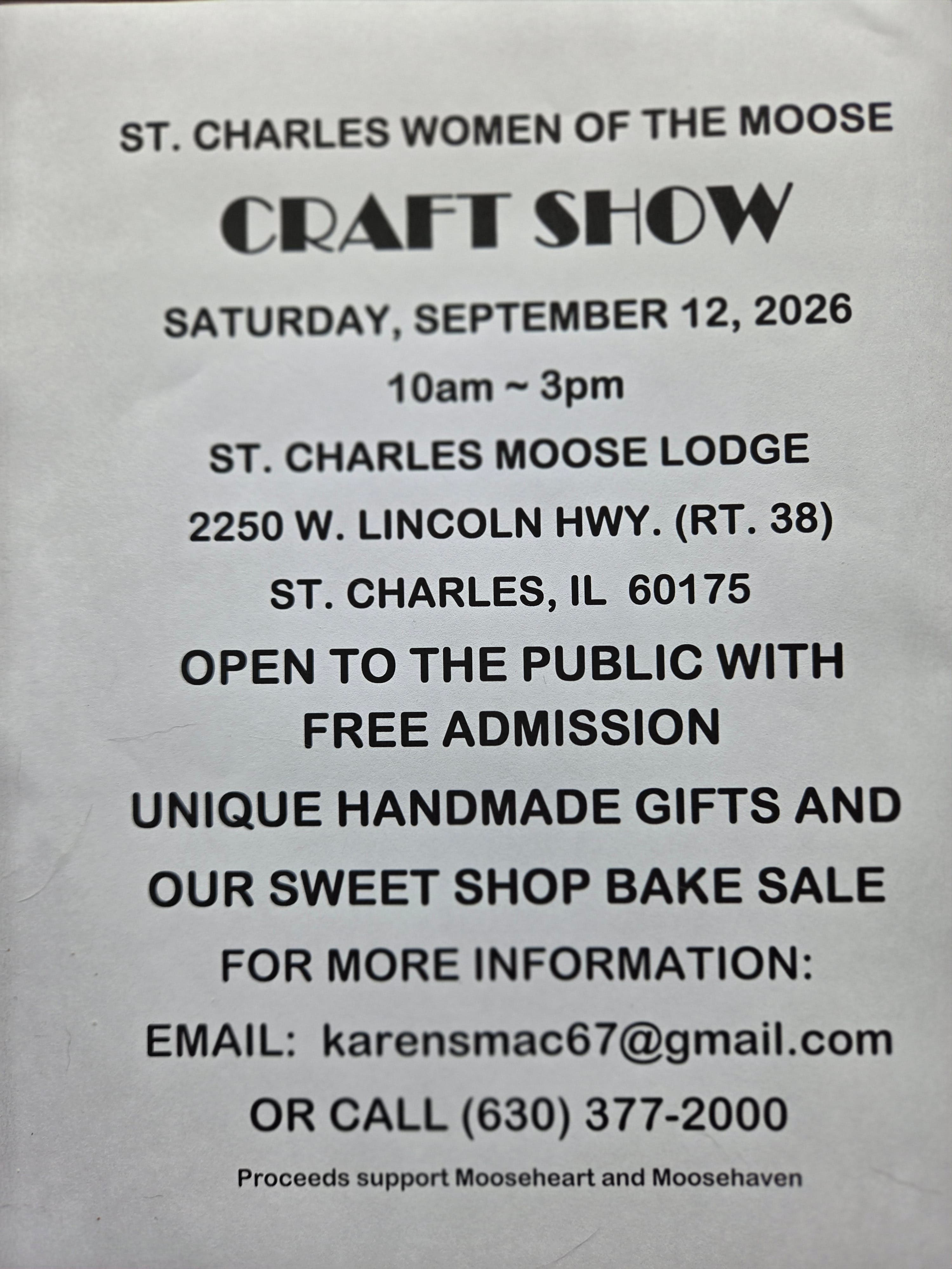 Women of the Moose Craft Show 