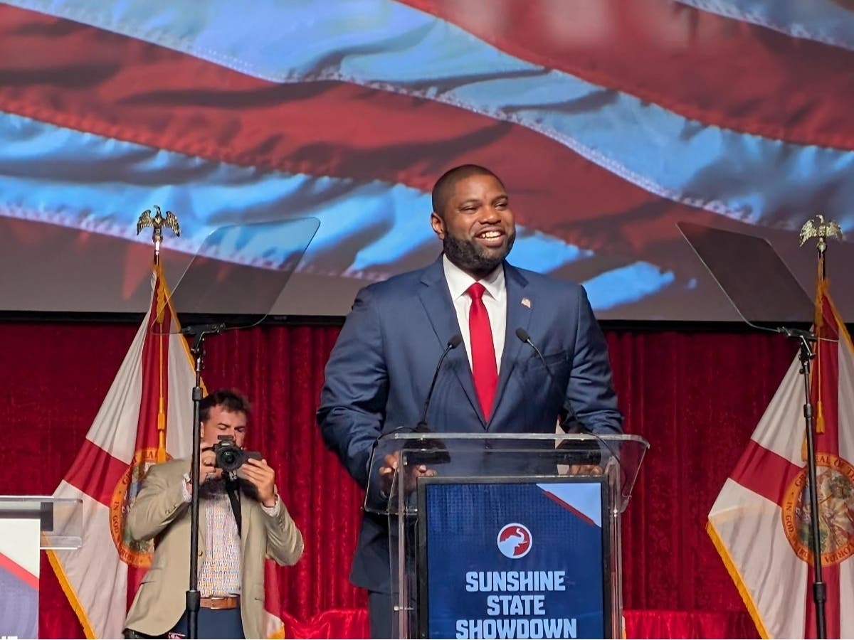 Florida Republican U.S. House member and gubernatorial candidate Byron Donalds is addressing the Sunshine State Showdown in Davie on June 27, 2026.