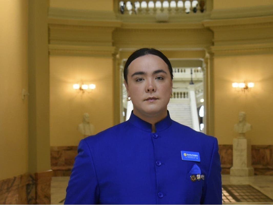 Bentley Hudgins is poised to become the state’s first openly transgender and nonbinary state lawmaker.