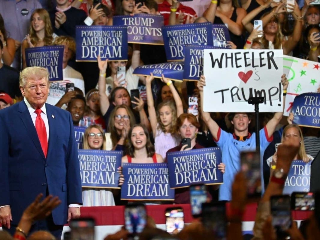 Donald Trump visited Wheeler High School in Cobb County Wednesday, July 22, 2026.