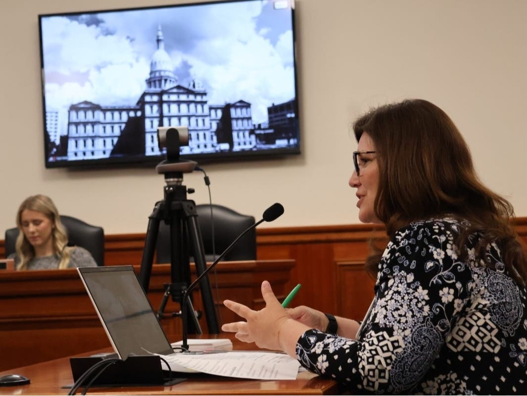 House Communications and Technology Committee Chair Jaime Greene (R-Richmond) testifies on her bill to create a pilot program exploring generative AI use within Michigan’s state agencies. May 12, 2026