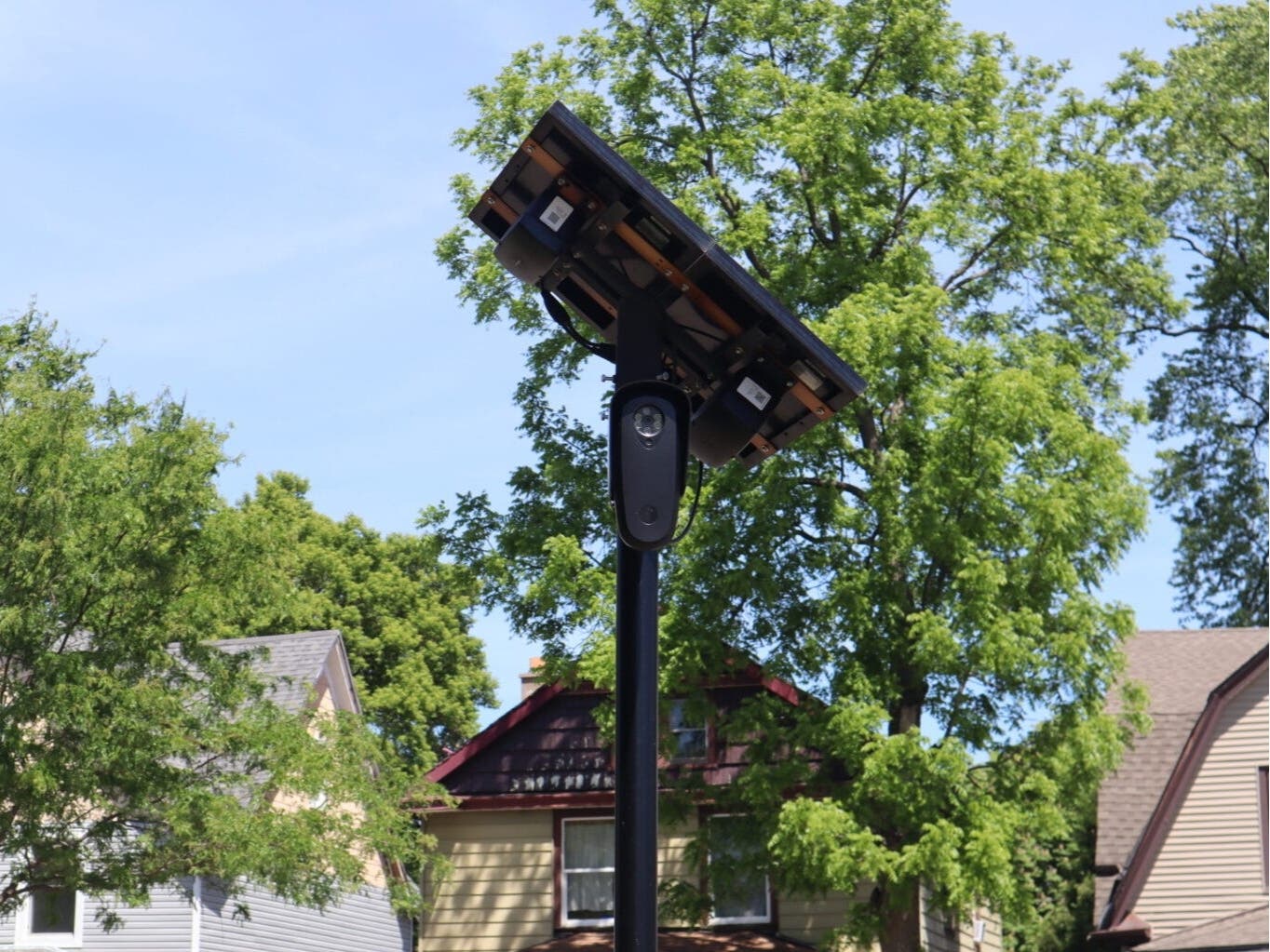 A Flock camera outside of Washington Park in Milwaukee, WI.