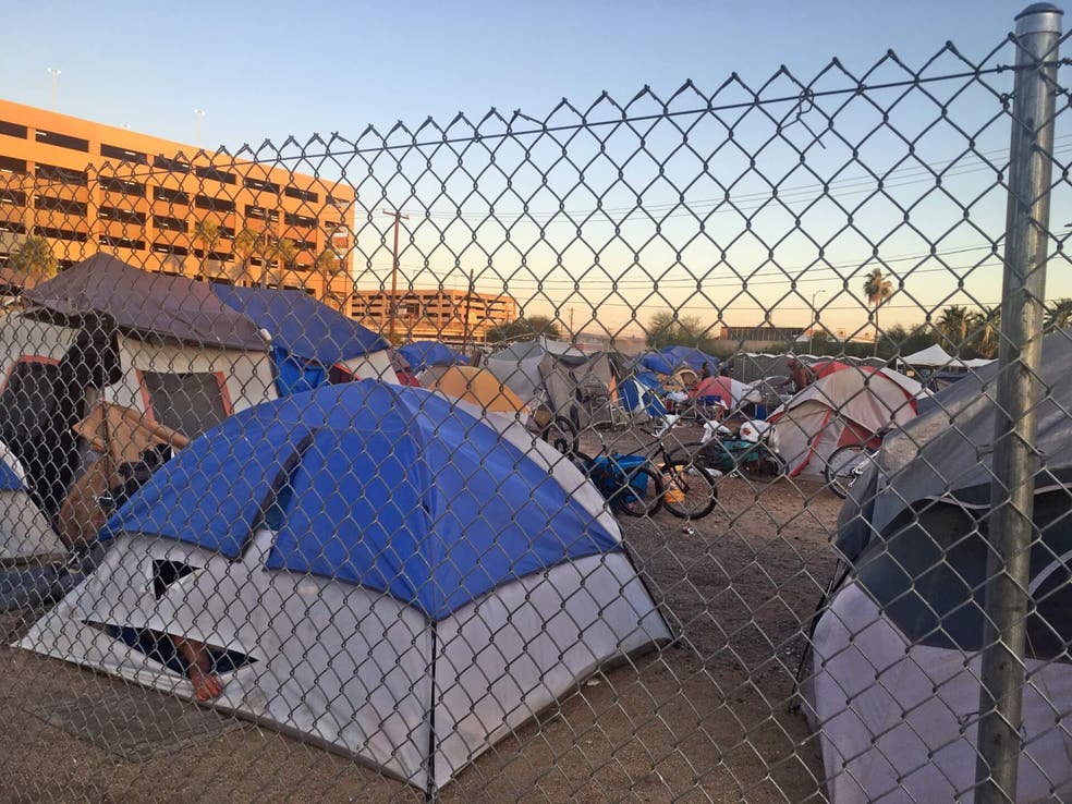 Is A Parking Lot A Homeless Shelter Yes Phoenix Officials Say Phoenix AZ Patch