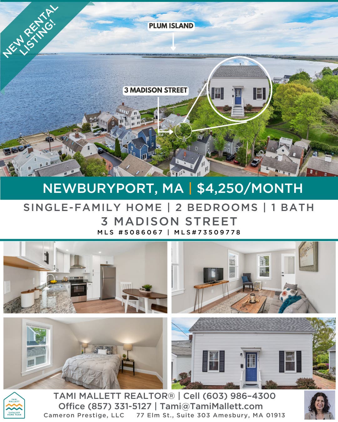 3 Madison St Newburyport, MA - FOR RENT