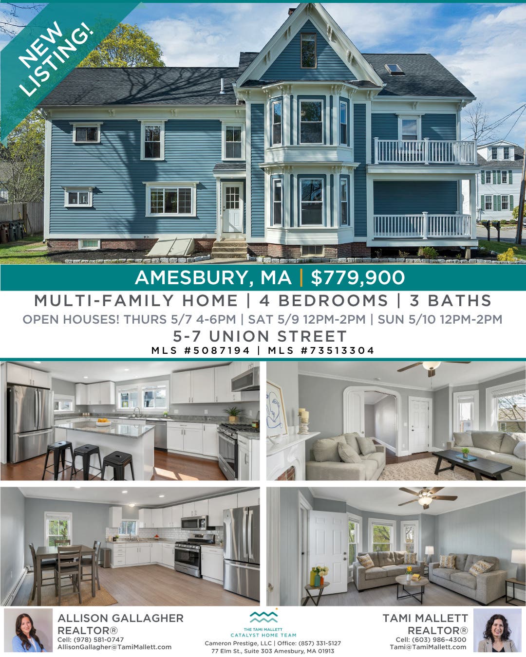 5-7 Union St Amesbury, MA $779,900