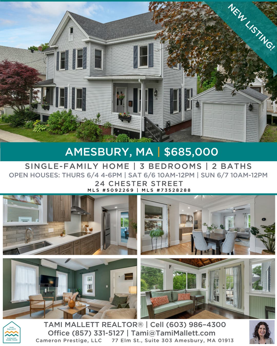 New Listing - 24 Chester St Amesbury $685,000