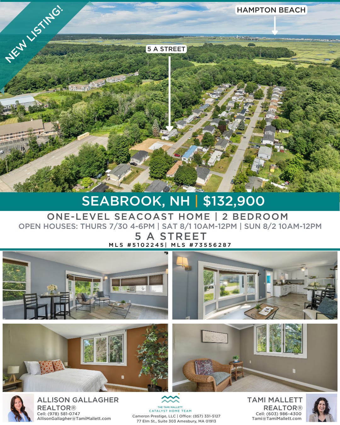 New Listing | Seabrook, NH $132,900 | One-Level Home