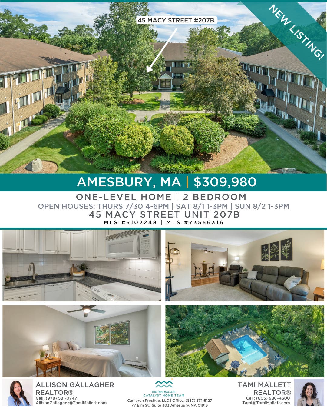 Amesbury, MA $309,980! Easy One-Level Living