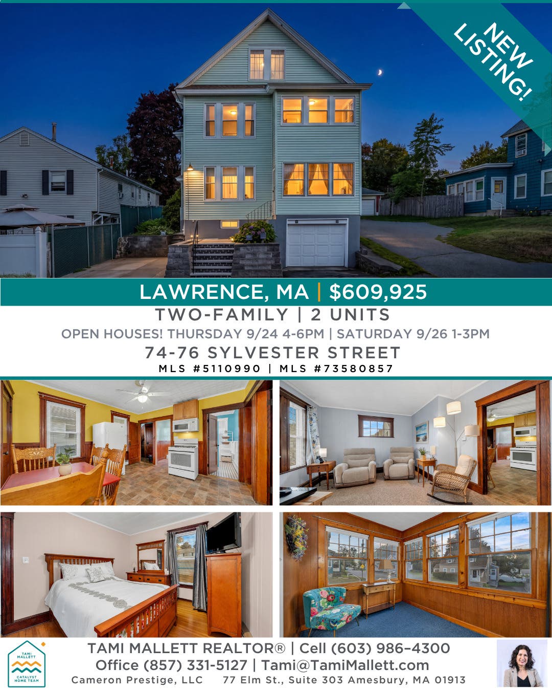 Two-Family Home! New Listing $609,925