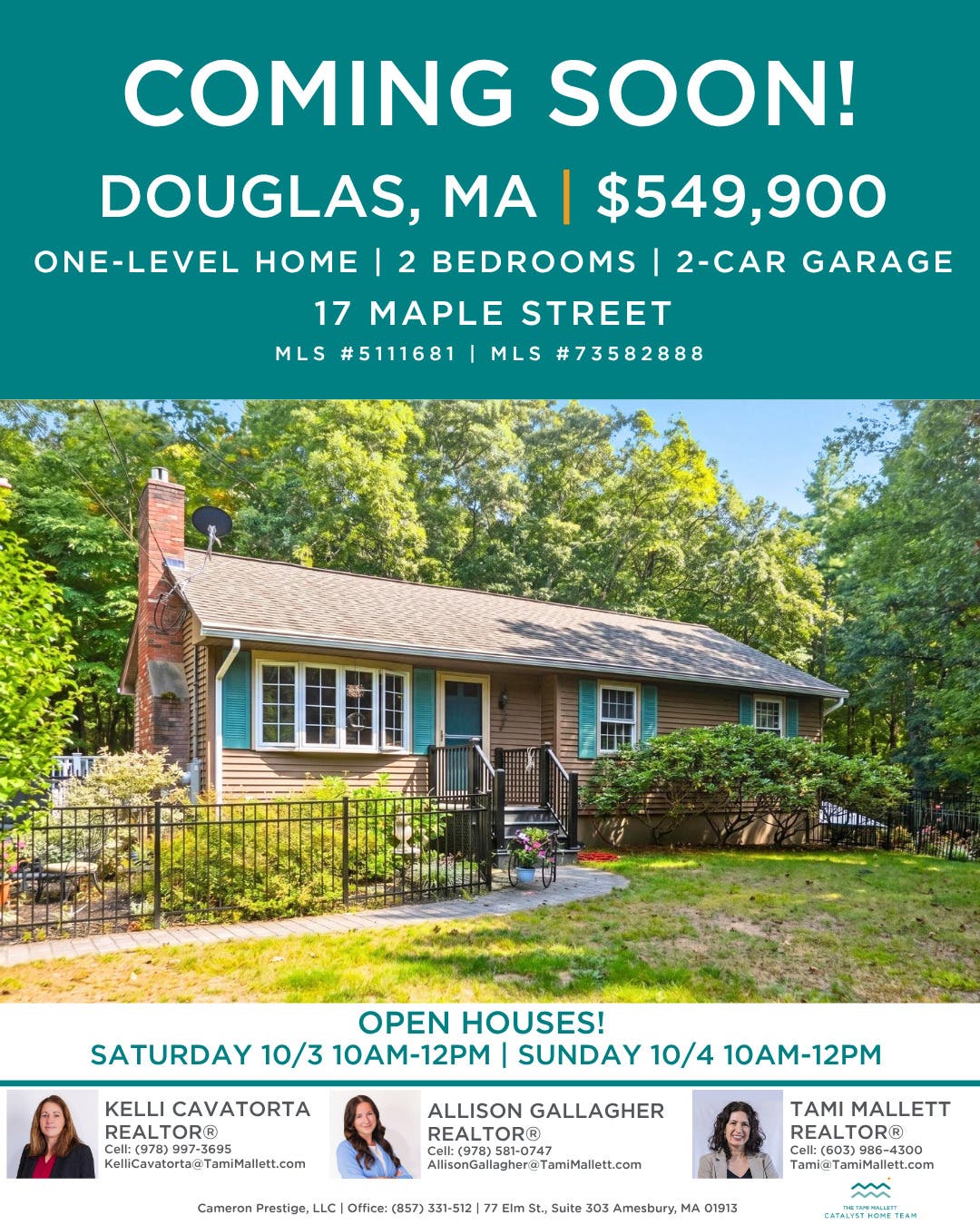 COMING SOON! Douglas, MA $549,900