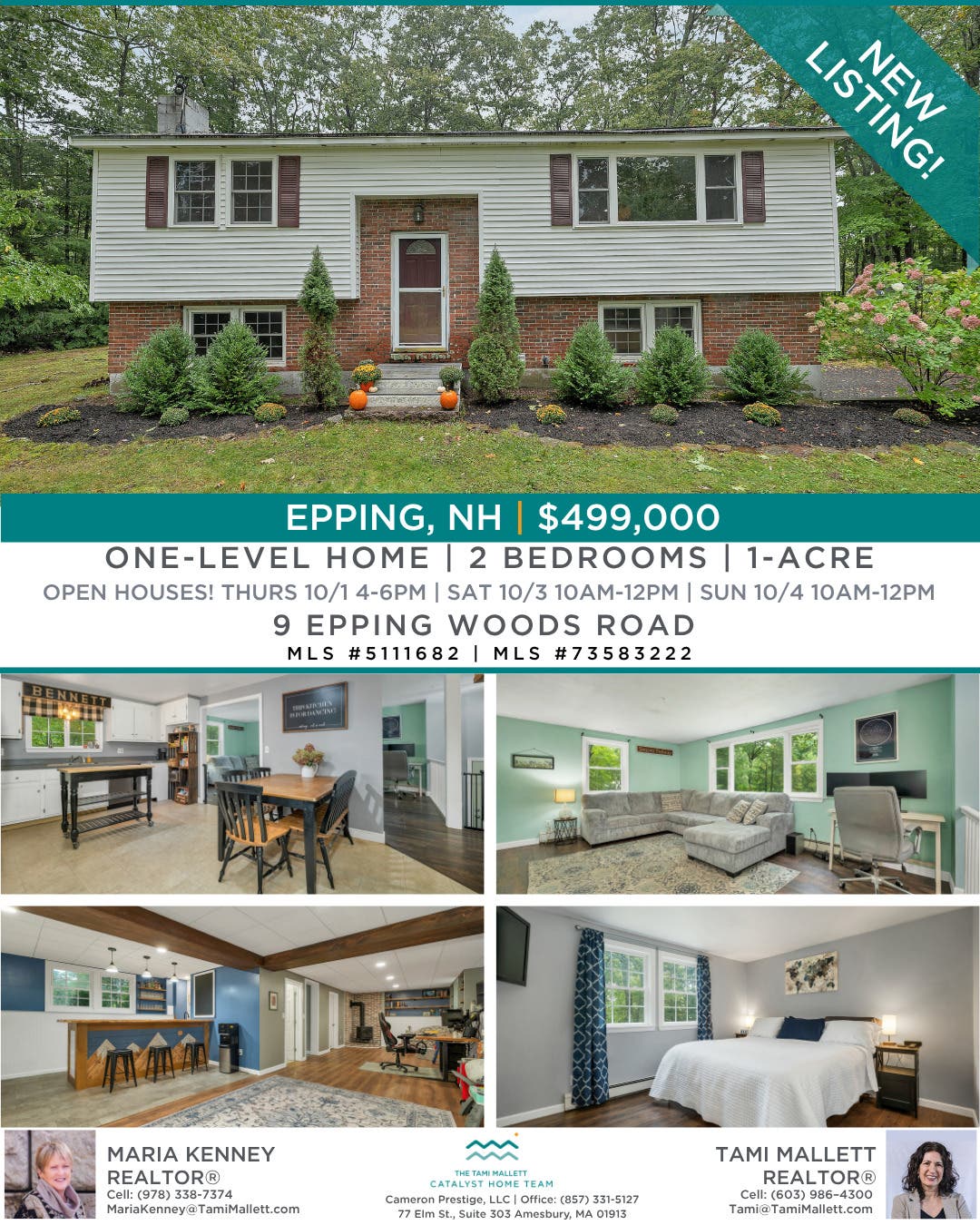 New Listing! Epping, NH $499,000!