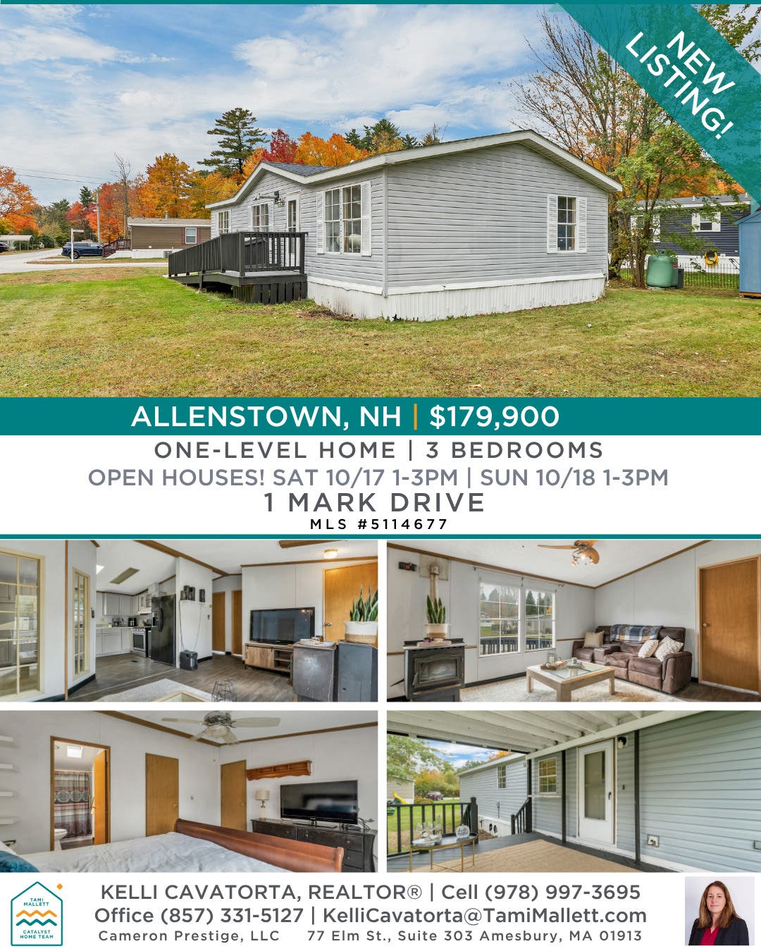New Listing at Allenstown, NH $179,900 | One-Level Home