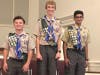 Matthew Doherty, Sam Ellis and Mihir Rao earn Eagle Scout award at the Court of Honor in October 2019