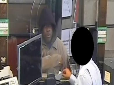 Police seek this man in connection to a Wednesday bank robbery in Bed-Stuy.