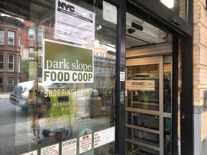 Park Slope Food Coop has seen a surge in coronavirus-related food stocking, according to tweets and a New York Post report.