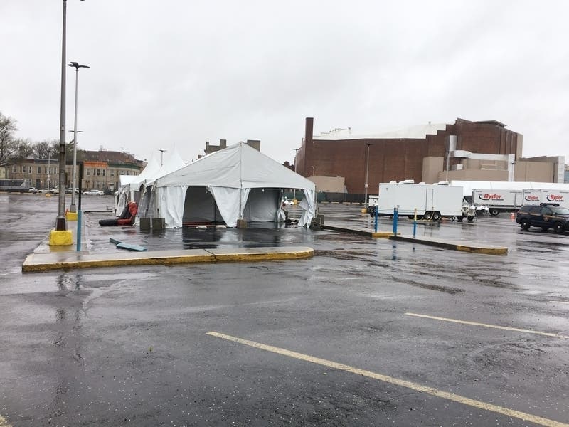 A drive-through coronavirus testing facility recently opened at a Sears parking lot at 2307 Beverly Rd. in Flatbush.