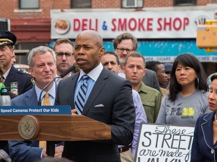 "This is a moment of re-culturing," said Brooklyn BP Eric Adams about need to promote social distancing rather than punish violations.