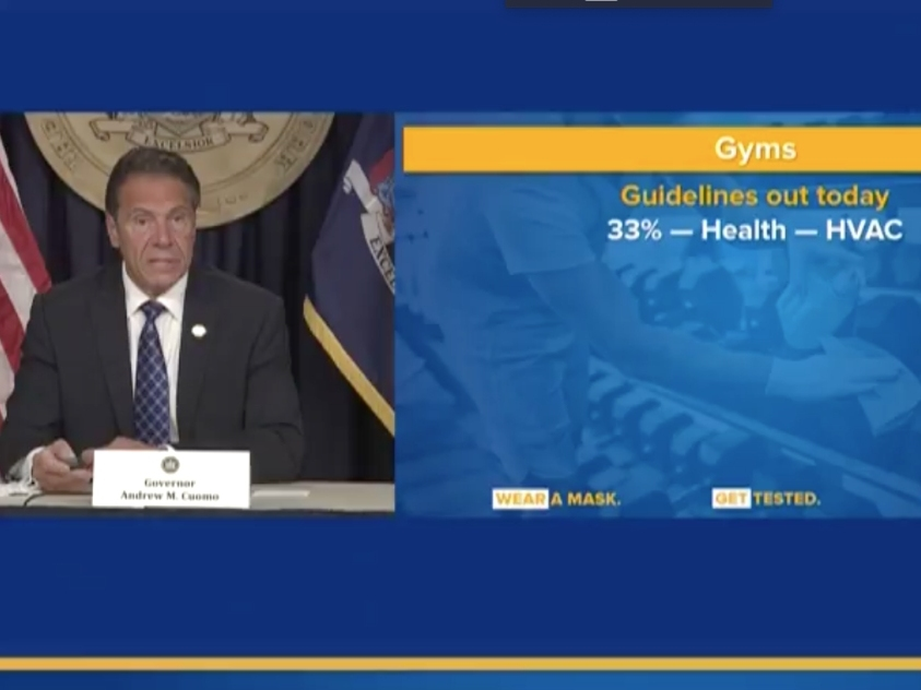Gov. Andrew Cuomo gave gyms statewide the go-ahead to reopen starting Aug. 24.