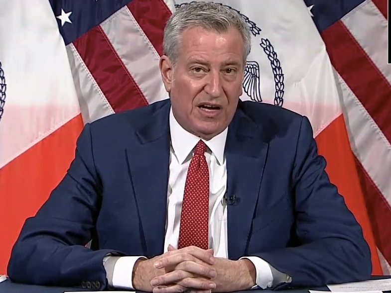 Mayor Bill de Blasio said the cases were among recently 12 identified across the state. One person had recently traveled to the UK, he said.