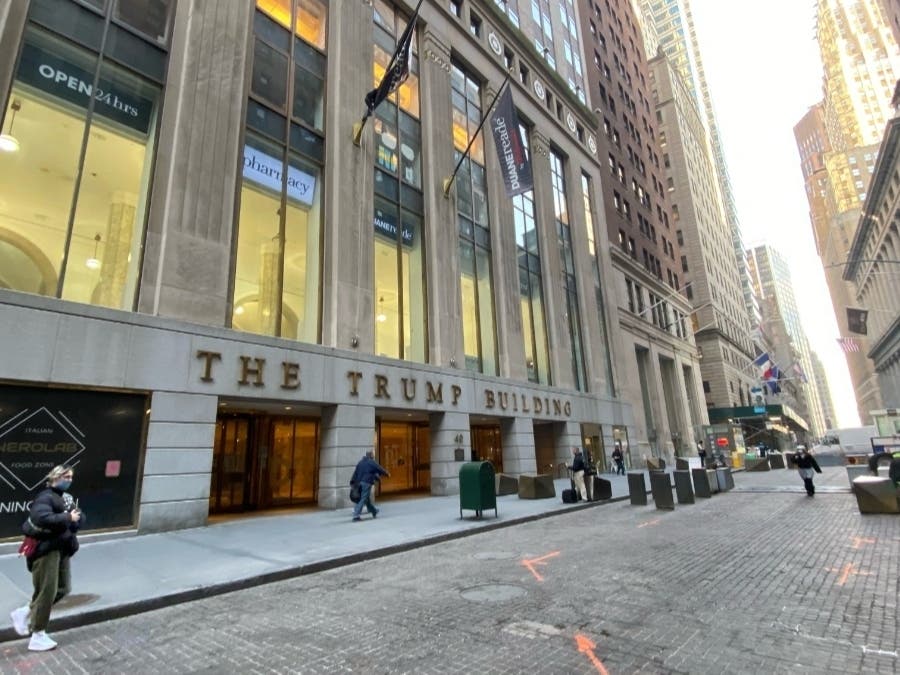 The Trump Building at 40 Wall Street is one of the remaining places in New York City branded with Trump's name.
